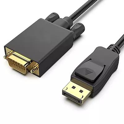 Display Port Male To VGA Male Cable