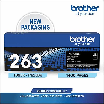 BROTHER Toner Cartridge Black (TN-263) BROTHER Toner Cartridge Black (TN-263)