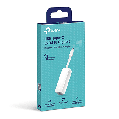 TP-Link USB Type-C to RJ45 Gigabit Ethernet Network Adapter (UE300C) TP-Link USB Type-C to RJ45 Gigabit Ethernet Network Adapter (UE300C)