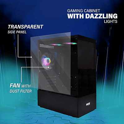 Geonix Tempered_Glass ATX Gaming Cabinet Black, X30W Geonix Tempered_Glass ATX Gaming Cabinet Black, X30W
