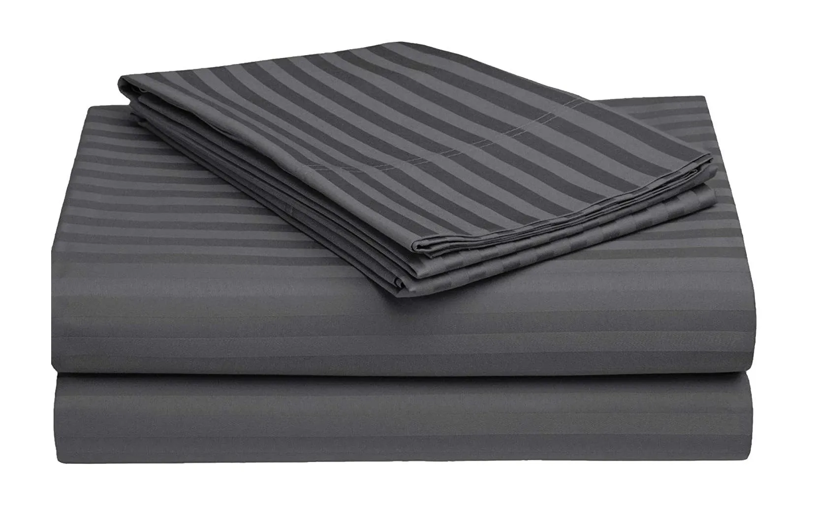 Sofrito Bedsheet Glace Cotton 300 TC - Striped - Steel Grey