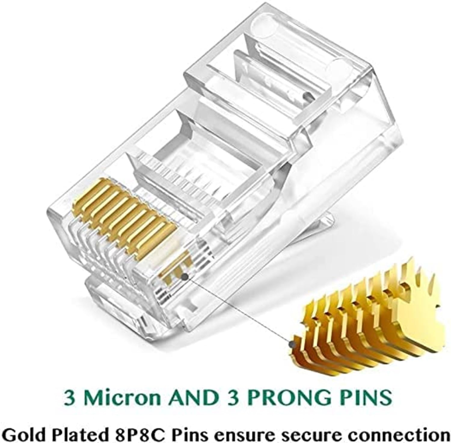 RJ45 Ethernet Crimp Connectors For LAN, UTP and PoE Networks ,Compatible for Cat5/Cat5e/Cat6 Cables RJ45 Ethernet Crimp Connectors For LAN, UTP and PoE Networks ,Compatible for Cat5/Cat5e/Cat6 Cables