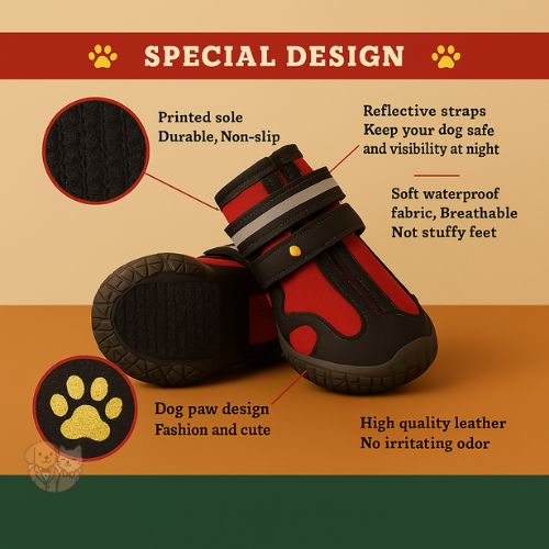 Reflective Dog Shoes โ Durable, Anti-Slip & All-Weather Paw Protection Reflective Dog Shoes โ Durable, Anti-Slip & All-Weather Paw Protection
