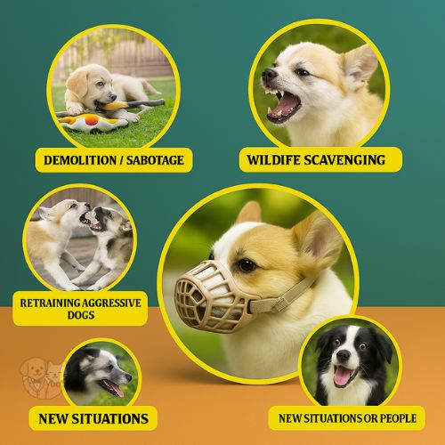 Dogs Mouth Cover Muzzles | Anti-Biting Soft Plastic Dog Muzzle with Adjustable Strap Dogs Mouth Cover Muzzles | Anti-Biting Soft Plastic Dog Muzzle with Adjustable Strap