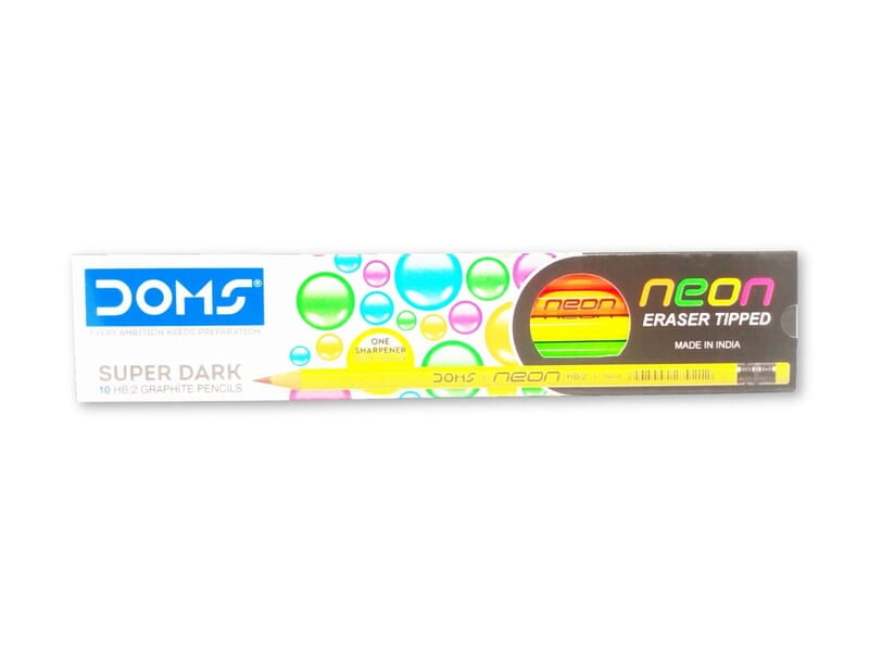 Doms neon eraser tipped pencils Doms neon eraser tipped pencils