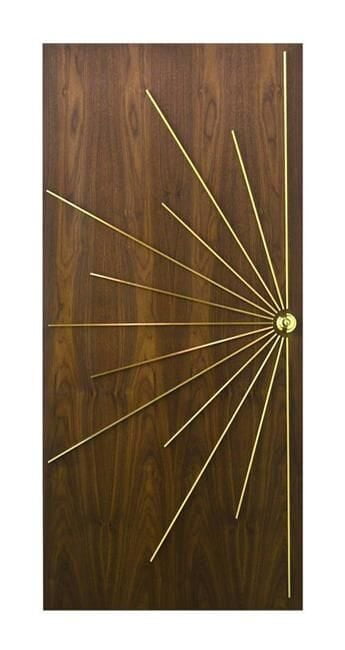 Sophisticated HDHMR Profile Door with Deco Paint and Brass Accents Sophisticated HDHMR Profile Door with Deco Paint and Brass Accents