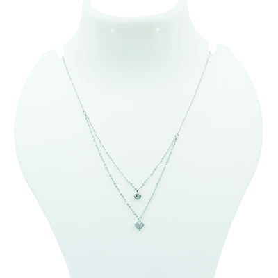 Layered Chain - Dotted Stone Heart Layered Chain - Dotted Stone Heart