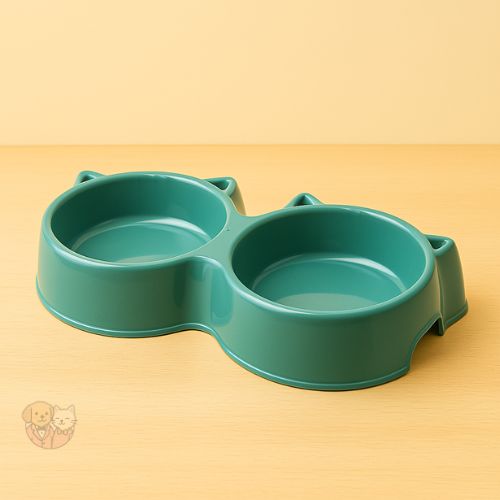 Double Dog Bowls โ Cute One-Piece Plastic Food & Water Dish Set for Cats and Small Dogs Double Dog Bowls โ Cute One-Piece Plastic Food & Water Dish Set for Cats and Small Dogs