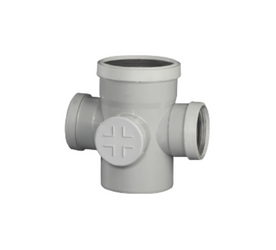 Reducing Door cross Tee, 110*75mm, 4"*2-1/12"(Inch), Supreme S.W.R Pipes & Fittings 