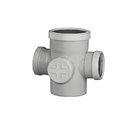 Reducing Door cross Tee, 160*110mm, 6"*4"(Inch), Supreme S.W.R Pipes & Fittings 