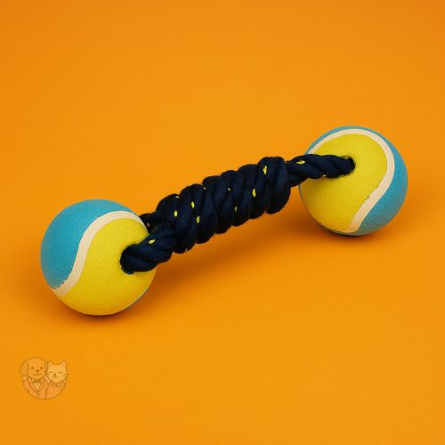 Double Dumbbell Rope Toy โ Tough Chew & Tug Toy for Dogs Double Dumbbell Rope Toy โ Tough Chew & Tug Toy for Dogs