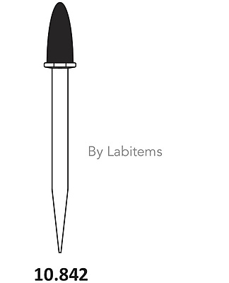 Dropper, with capillary jet and rubber teat Dropper, with capillary jet and rubber teat