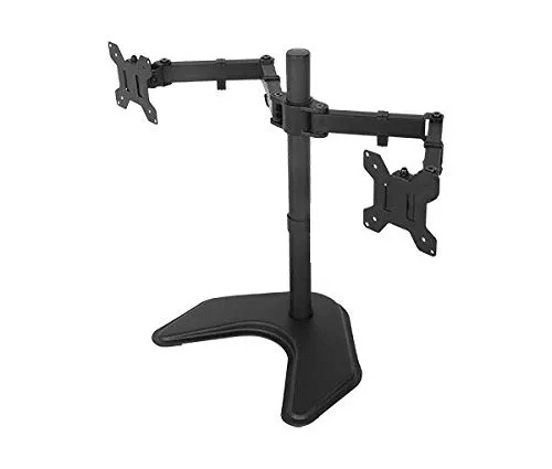 Dual Monitor LED Desk Stand Freestanding Horizontal Leg Mount for 2 Screens up to 27"(68.58cm) Heavy Duty Steel Base Dual Monitor LED Desk Stand Freestanding Horizontal Leg Mount for 2 Screens up to 27"(68.58cm) Heavy Duty Steel Base