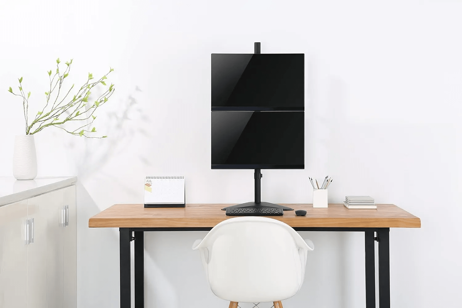 Dual Monitor LED Stand Adjustable Straight Leg Mount for 13"(33.02cm) and 32"(81.28cm) Screens Heavy Duty Desktop Clamp Dual Monitor LED Stand Adjustable Straight Leg Mount for 13"(33.02cm) and 32"(81.28cm) Screens Heavy Duty Desktop Clamp