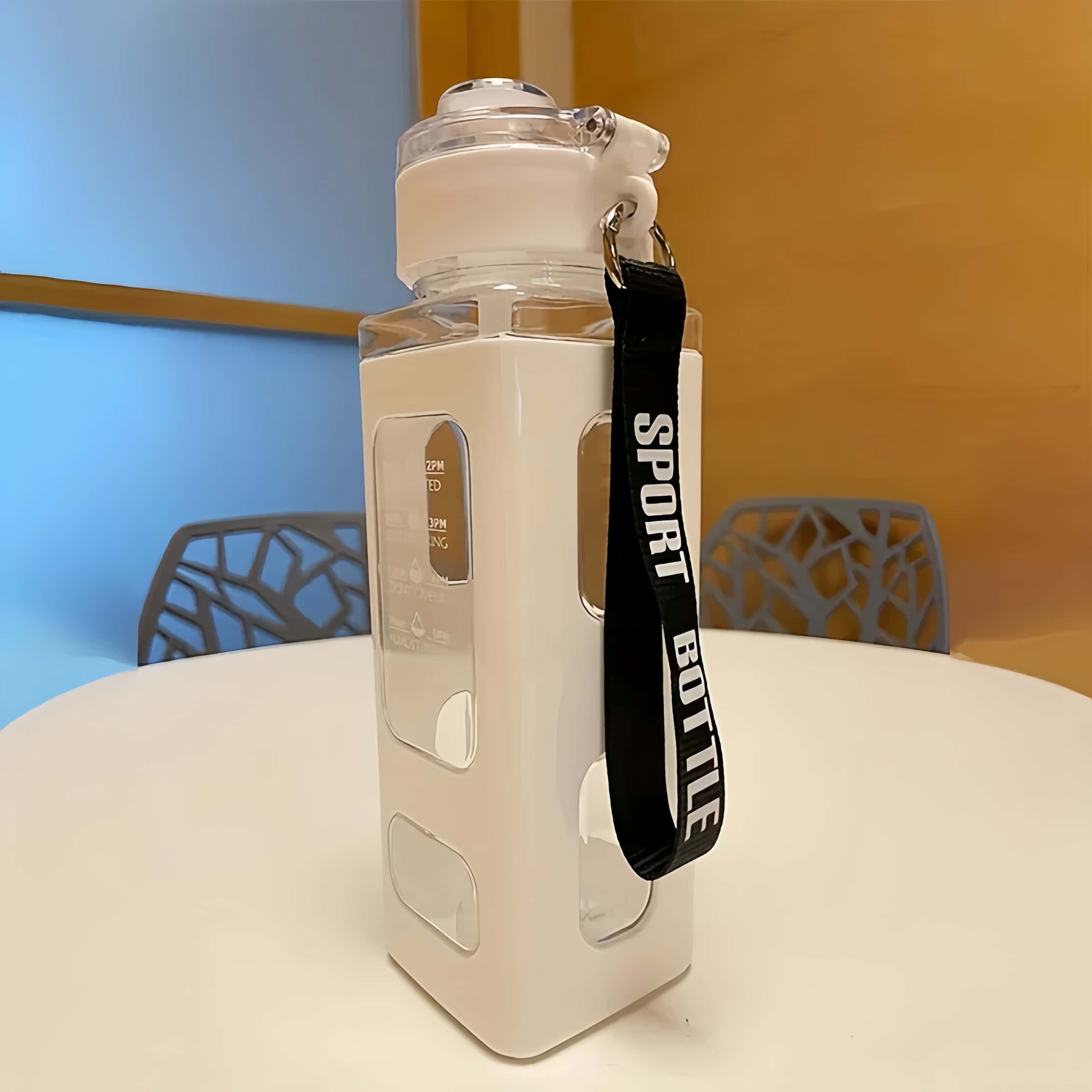 New Square Plastic Straw Double Layer Mug, Portable Sports Water Bottle for Students BPA Free New Square Plastic Straw Double Layer Mug, Portable Sports Water Bottle for Students BPA Free