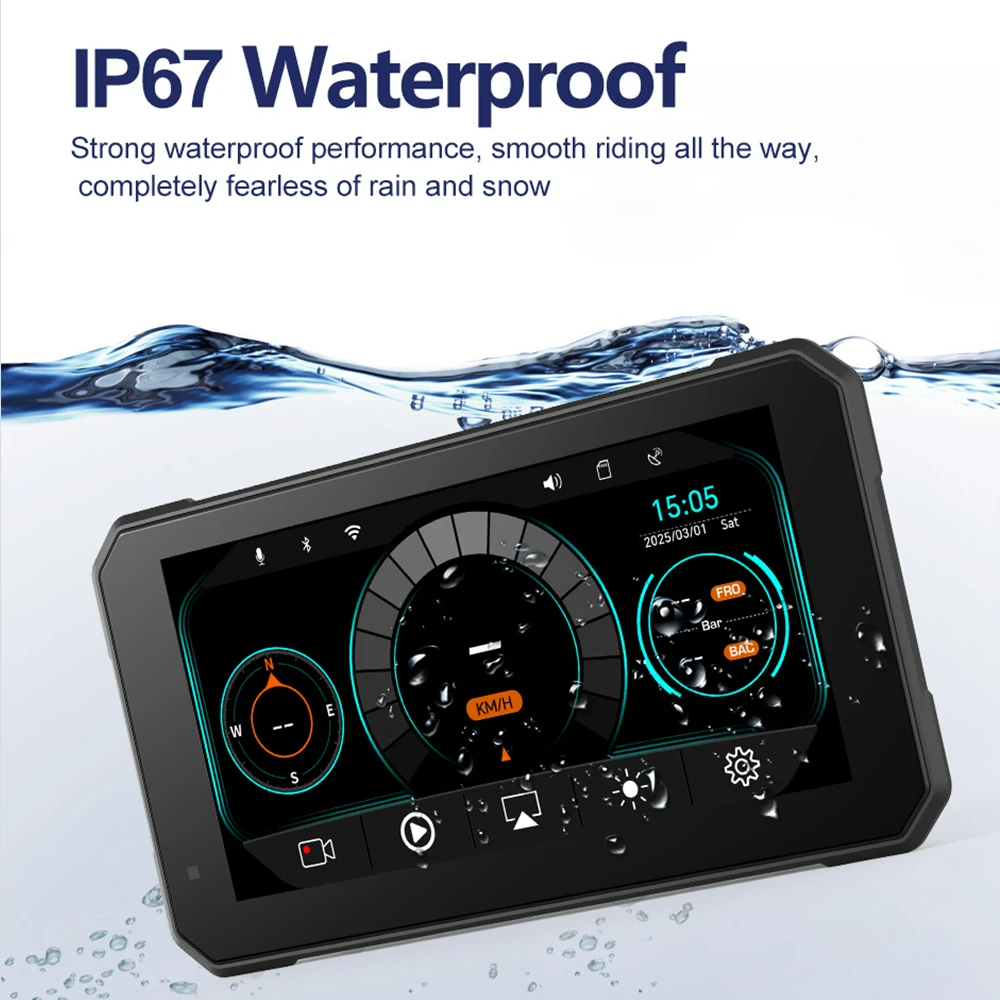 LBC Moto M3 Elite 6.25 inch Navigation with Camera, TPMS, GPS (Magnetic Quick Release)