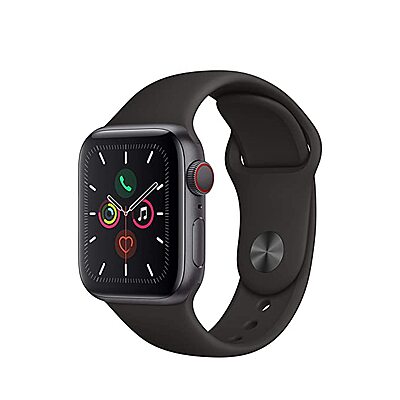 New Apple Watch SE (GPS, 44mm) - Space Grey Aluminium Case with Black Sport Band