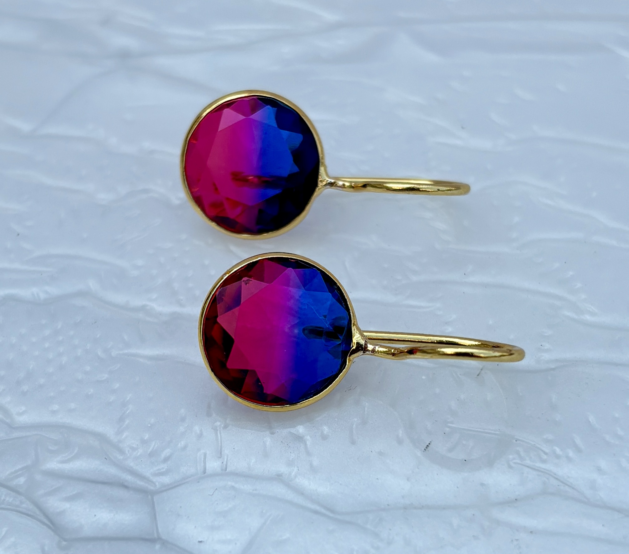 HG Duplate Round Bazel Earrings
