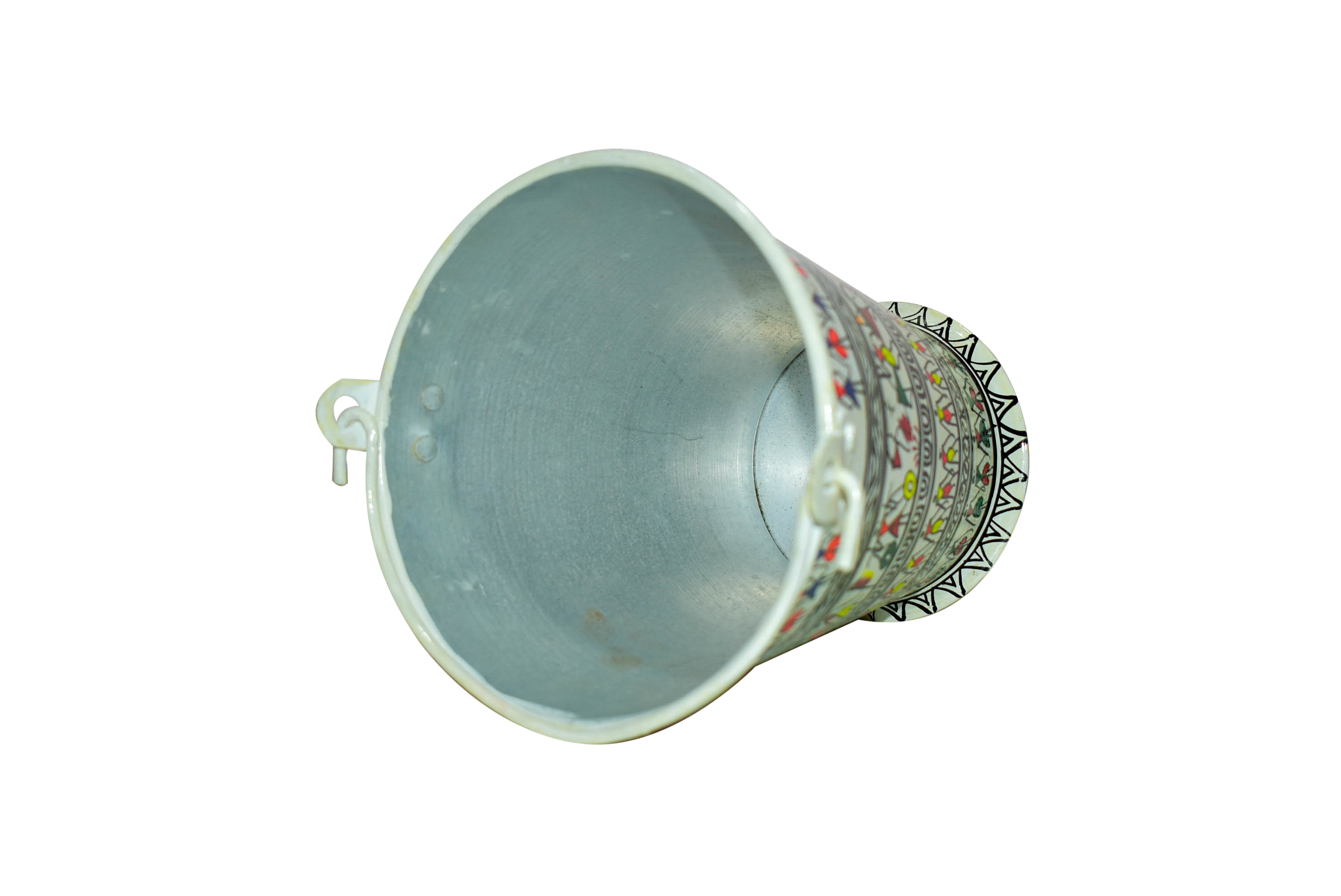 Handpainted Pattchitra Art Bucket/Balti for Decor and Serving