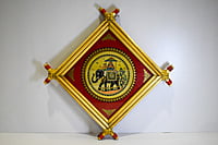 Handpainted Patachitra Tribal paint of King Riding an Elephant || Palm Leaf Painting Framed with Cane Stick || home decor || gift Handpainted Patachitra Tribal paint of King Riding an Elephant || Palm Leaf Painting Framed with Cane Stick || home decor || gift