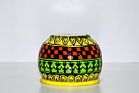 Hand painted aluminium bowl set of 2 home decor food serving gift cafe restraunt