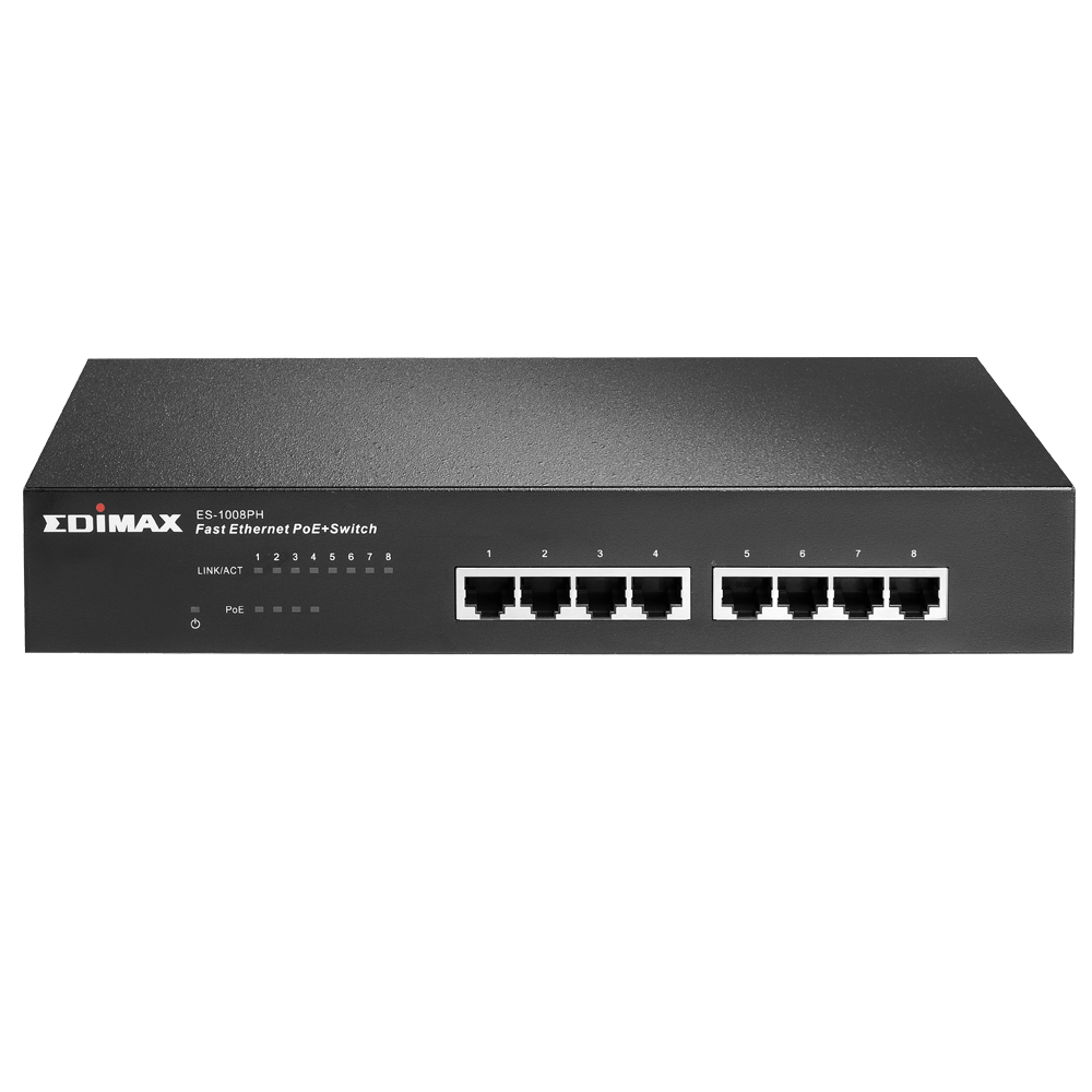 Edimax ES-1008PH Long Range 8-Port Fast Ethernet Switch With 4 PoE+ Ports Edimax ES-1008PH Long Range 8-Port Fast Ethernet Switch With 4 PoE+ Ports
