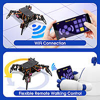 Quadruped Bionic Spider Robot kit with Arduino/ACECode(Scratch) Quadruped Bionic Spider Robot kit with Arduino/ACECode(Scratch)