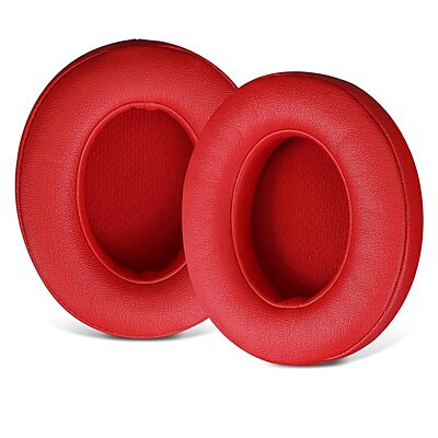 Replacement Earpads Red – Soft Memory Foam Cushion Pads, Comfortable & Durable Headphone Ear Cushions, Easy to Install, Compatible with boAt Rockerz 558 Muffs
