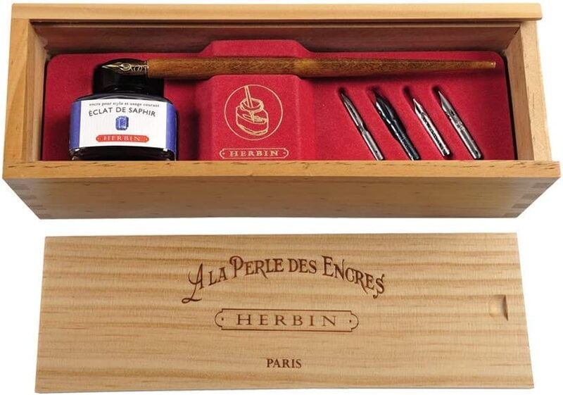 27016T Herbin La Perle Encres Gift Set, Eclat de saphir 27016T Herbin La Perle Encres Gift Set, Eclat de saphir