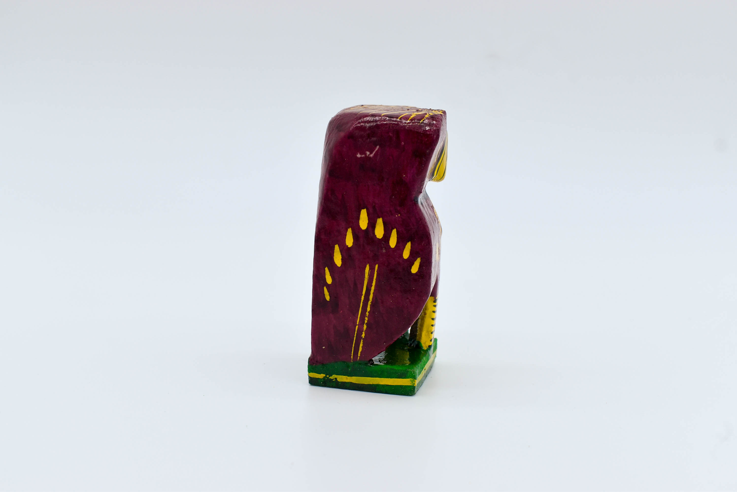 Handcrafted Wooden Owl Family Figurines, Set of 5, Multicoloured, 9 cm to 4 cm Height