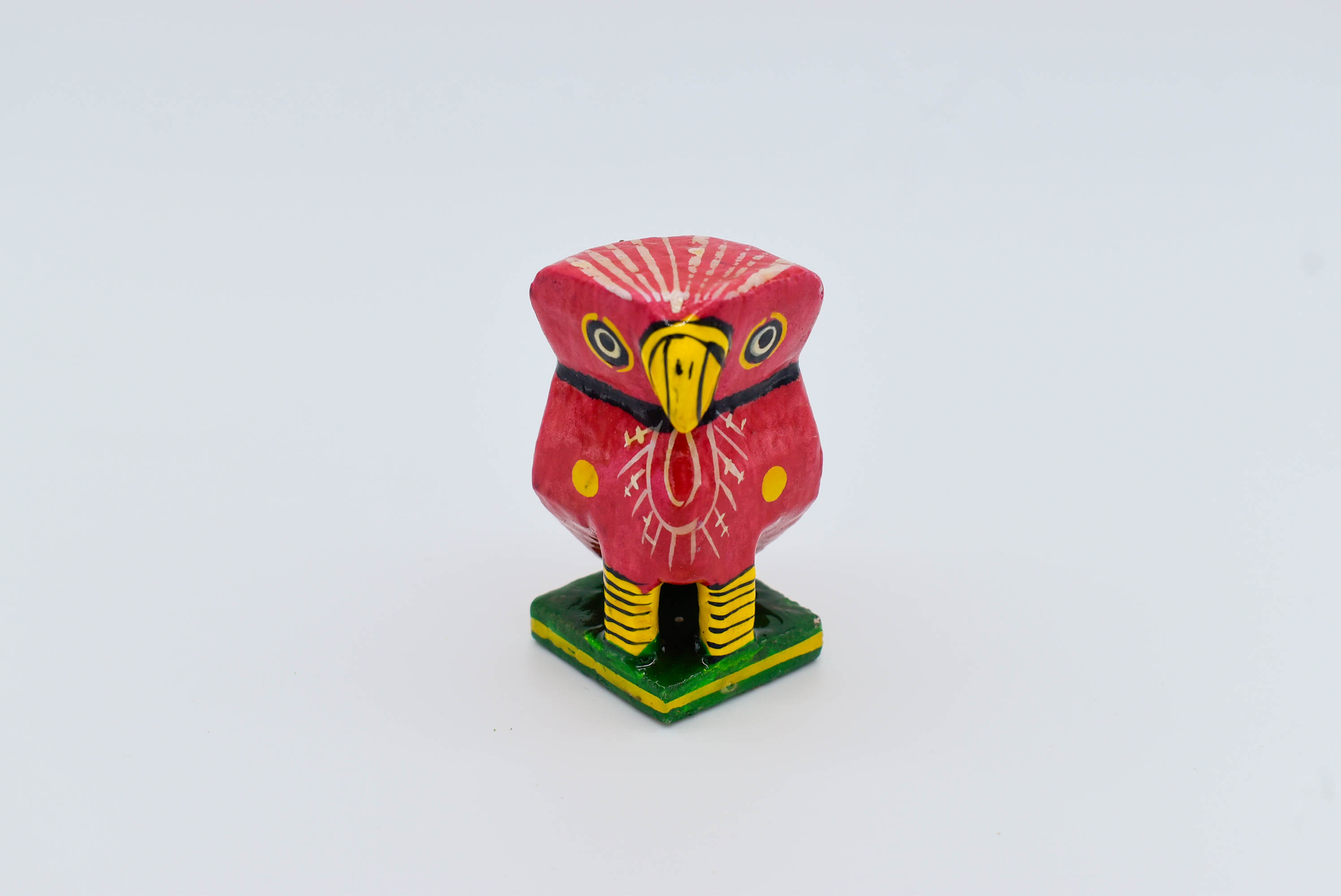 Handcrafted Wooden Owl Family Figurines, Set of 5, Multicoloured, 9 cm to 4 cm Height