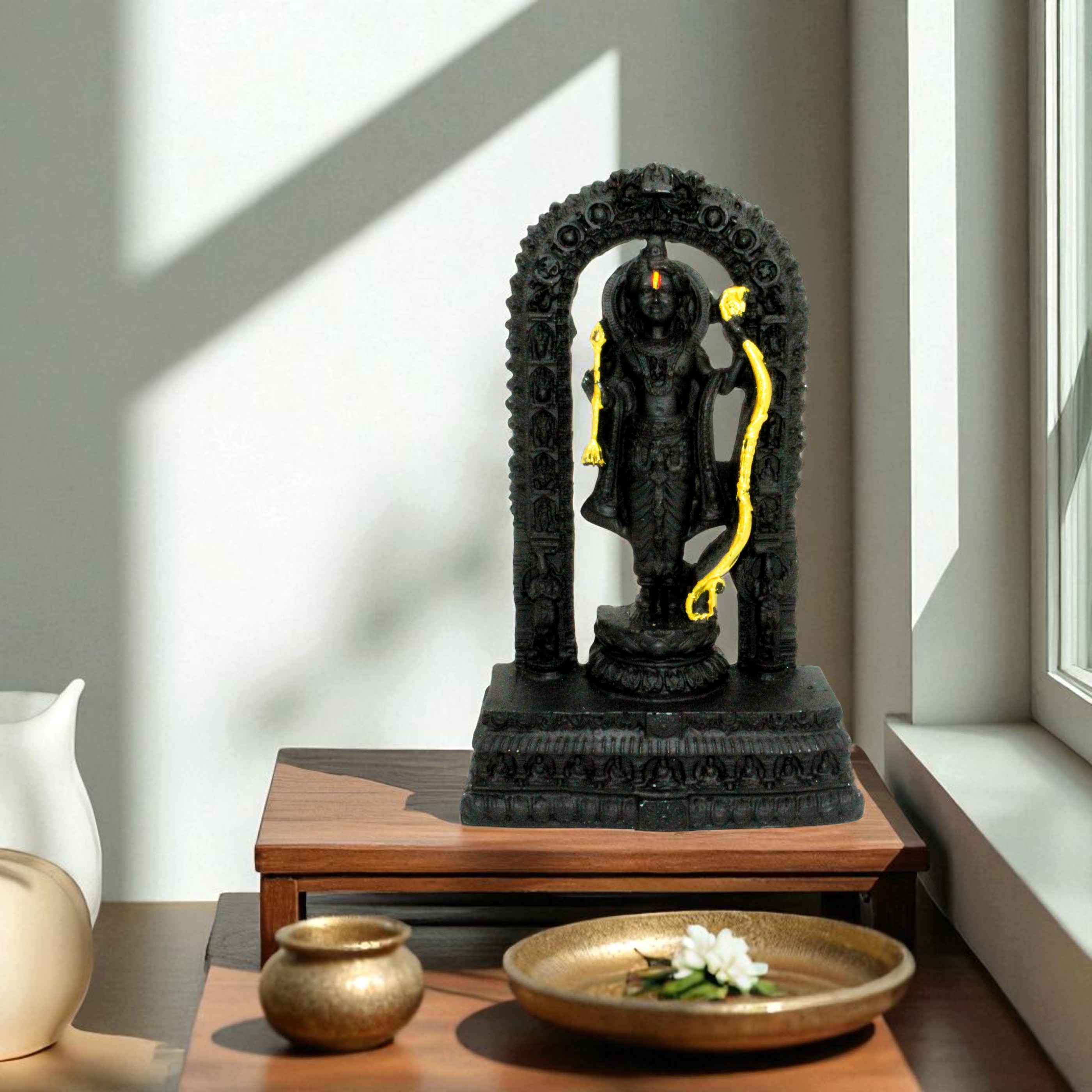 Eelika Ram Lalla Idol (Black) Polyresin – 6 Inch