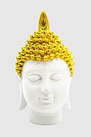 Meditating Buddha Face Polyresin Sculpture for Home -8.5 Inch