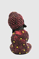Baby Monk Buddha Showpiece for Home Decor (Black & Pink) Polyresin – 21 cm