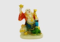 Colorful Laughing Buddha Statue (Polyresin) - 7.5 Inch