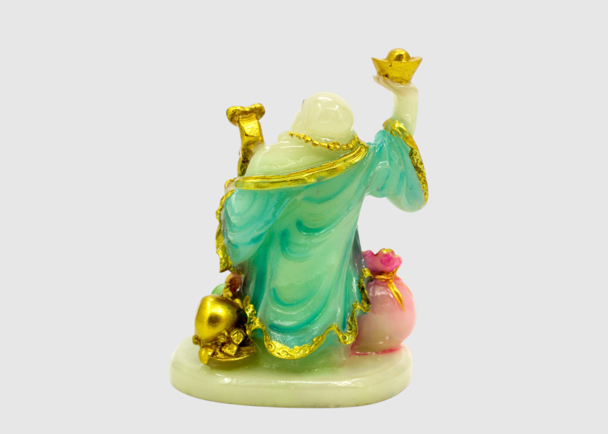 colorful-laughing-buddha-statue-polyresin -8 inch