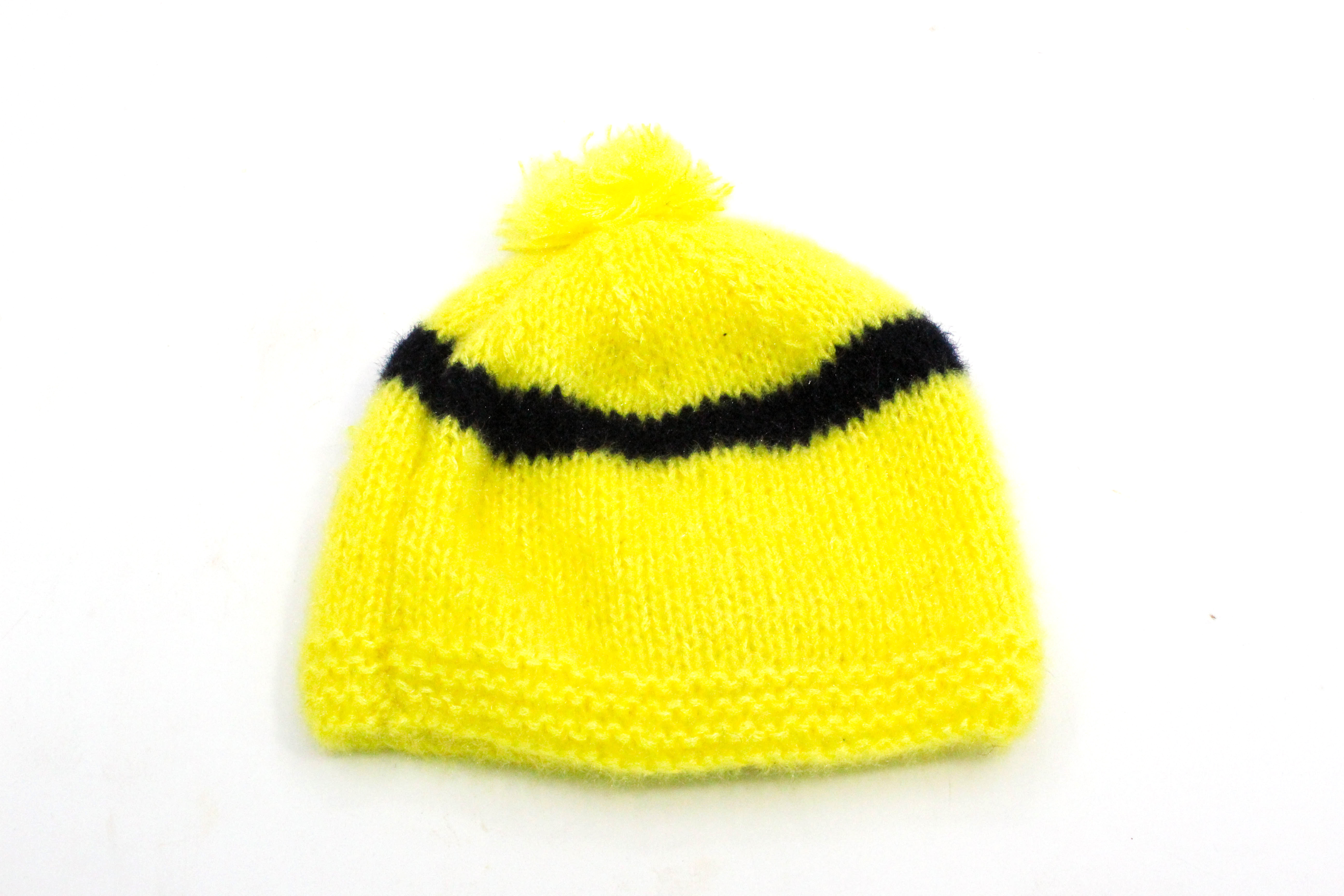 Baby Knitted Sweater, Yellow Wool, 3-8 Months