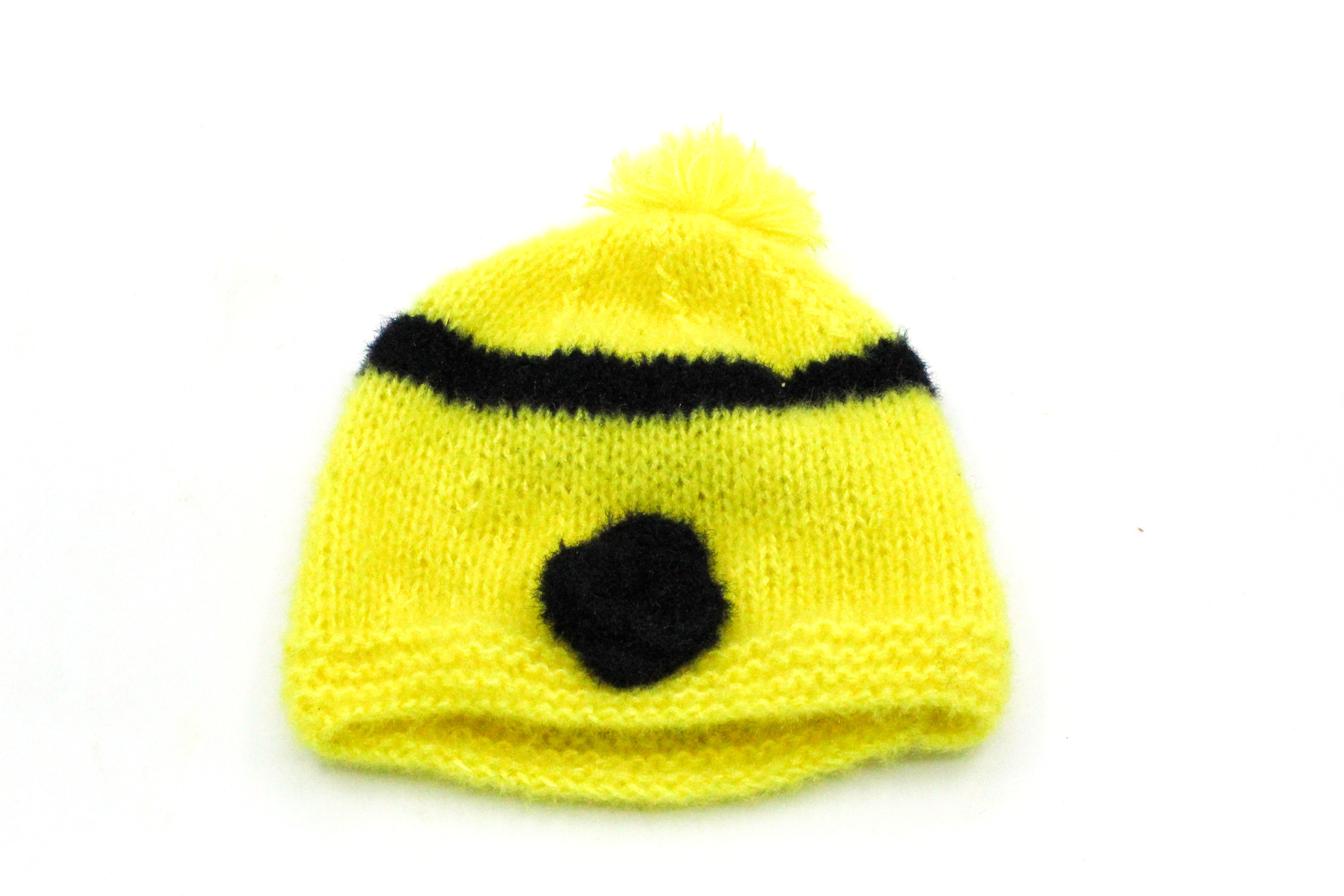 Baby Knitted Sweater, Yellow Wool, 3-8 Months