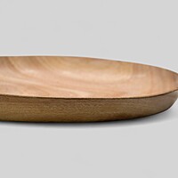Wooden Natural oval tray for serving food, tea, coffee and toast || Home and Kitchen || 12 inches * 7 inches