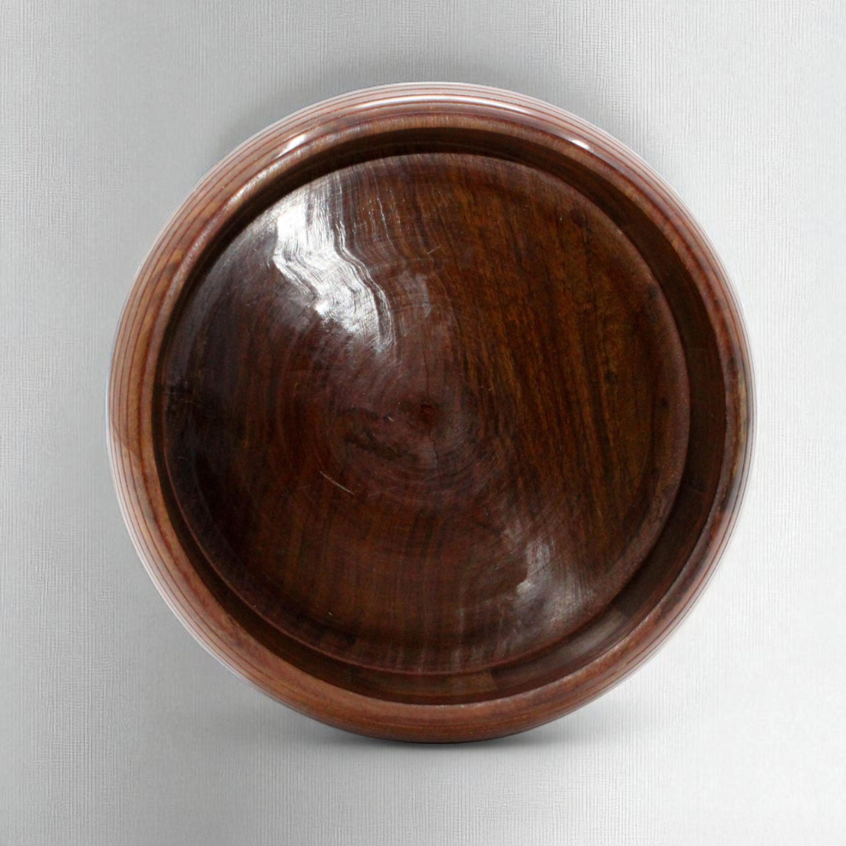 Wooden Roti Chapati Box with Lid, Round Storage Container, Brown, 23 x 23 x 11 cm