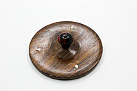 Decorative Wooden Storage Bowls with Lids, Set of 2, 13 x 13 x 10.5 cm, Brown