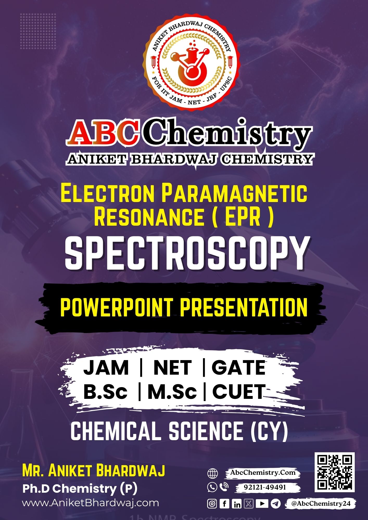Electron Paramagnetic Resonance ( EPR ) Study Material Electron Paramagnetic Resonance ( EPR ) Study Material