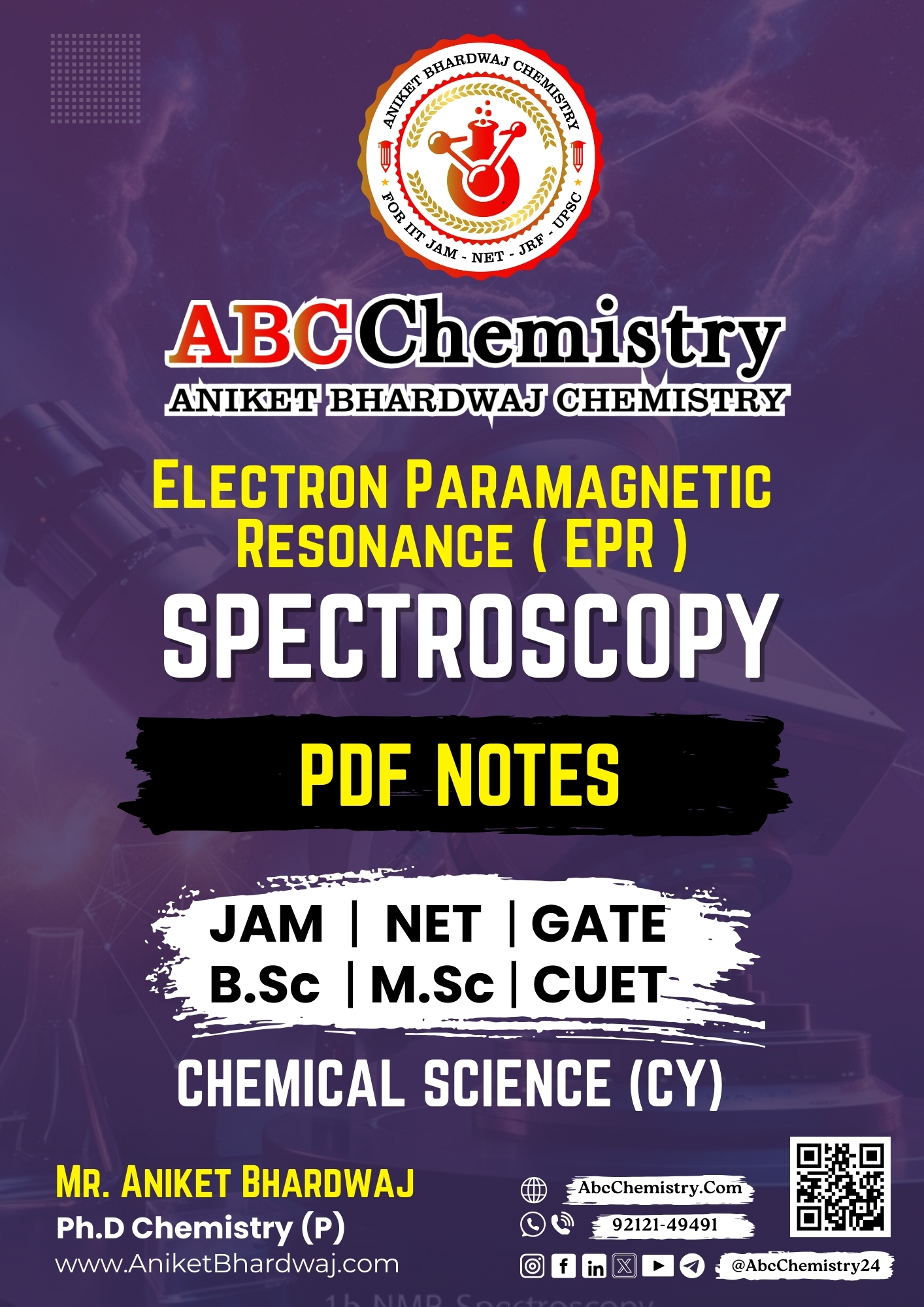 Electron Paramagnetic Resonance ( EPR ) Study Material Electron Paramagnetic Resonance ( EPR ) Study Material
