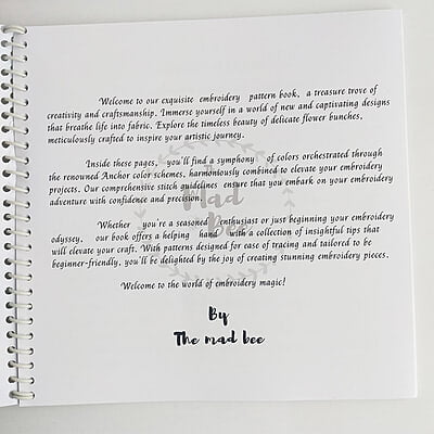 Embroidery Pattern Floral Book