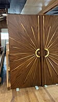 Stunning HDHMR Profile Double Door with Gold Sunburst Deco Paint Stunning HDHMR Profile Double Door with Gold Sunburst Deco Paint
