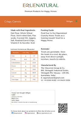 Equenatural Crunchy Horse Treats - Crispy Carrots Equenatural Crunchy Horse Treats - Crispy Carrots