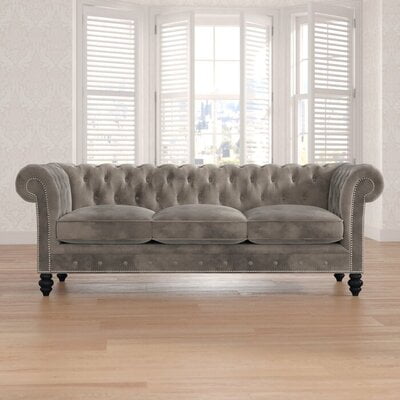 Genuine Febric Rolled Arm Chesterfield Sofa Genuine Febric Rolled Arm Chesterfield Sofa