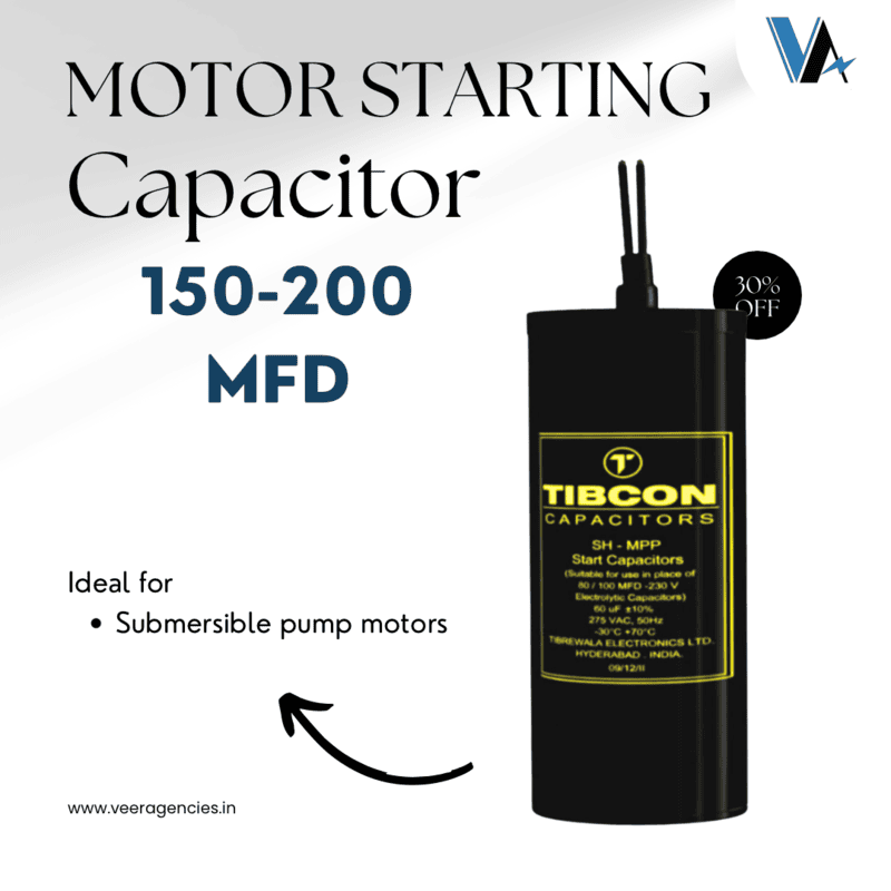 Tibcon 150-200 MFD 275 V Motor Starting Capacitor Tibcon 150-200 MFD 275 V Motor Starting Capacitor