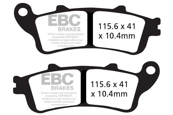 EBC Brakes FA261/2HH Double-H Series Sintered Brake Pads