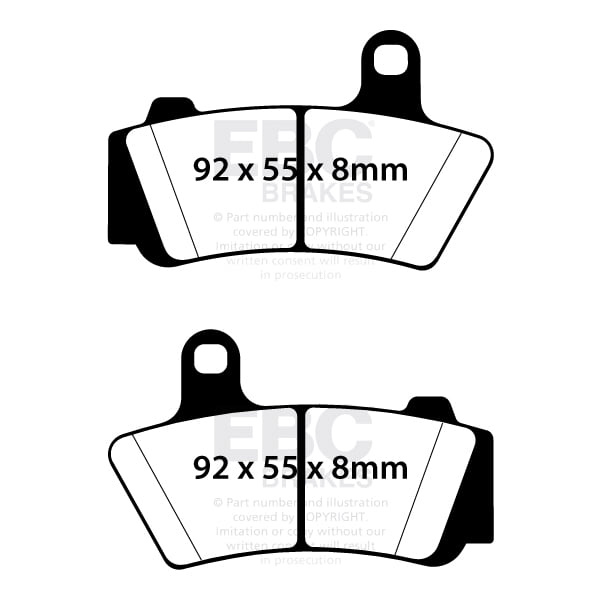EBC Brakes FA748HH Double-H Series Sintered Brake Pads